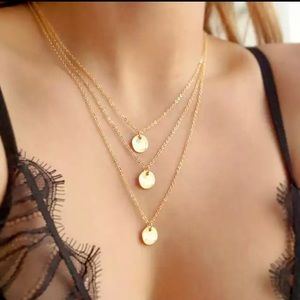 Gold Filled Coin Multilayer Necklace